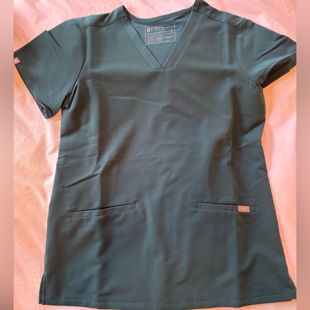 Figs Women's Top and Bottom in Deep Teal